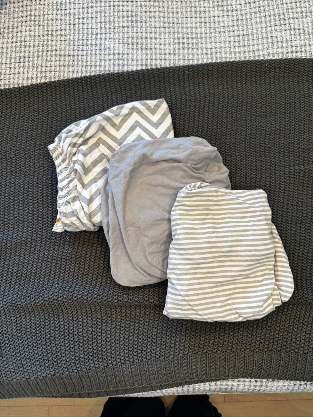 Neutral Gray Kids Fitted Pack n Playard Sheet Set - 3 Pack